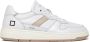 D.a.t.e. Witte Sneakers met Vetersluiting en Leren Details White Dames - Thumbnail 6