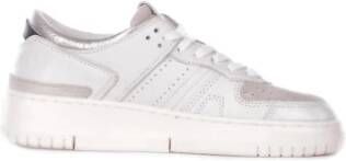 D.a.t.e. Witte Leren Sneakers met Logo