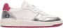 D.a.t.e. Witte Leren Sneakers met Platinakleurige Gelamineerde Inzetstukken White Dames - Thumbnail 1