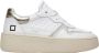 D.a.t.e. Witte Leren Sneakers met Ventilatiegaten en Luxe Gouden Hiel White Dames - Thumbnail 1