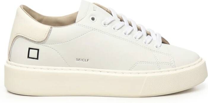 D.a.t.e. Witte Leren Sneakers met Vierkant Logo - Foto 2