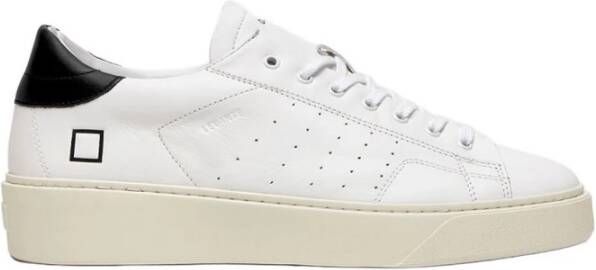 D.a.t.e. Witte Lage Sneakers van Leer met Geëmbosseerde Details White Heren