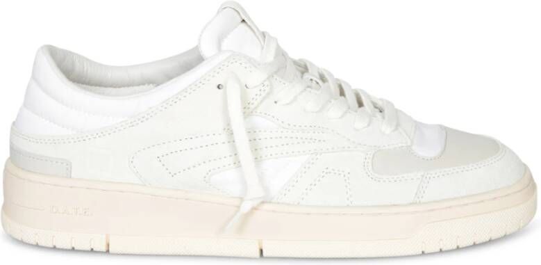 D.a.t.e. Witte Leren Sneakers Stijlvol Comfort