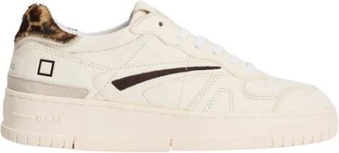 D.a.t.e. Witte sneakers met dierenprint