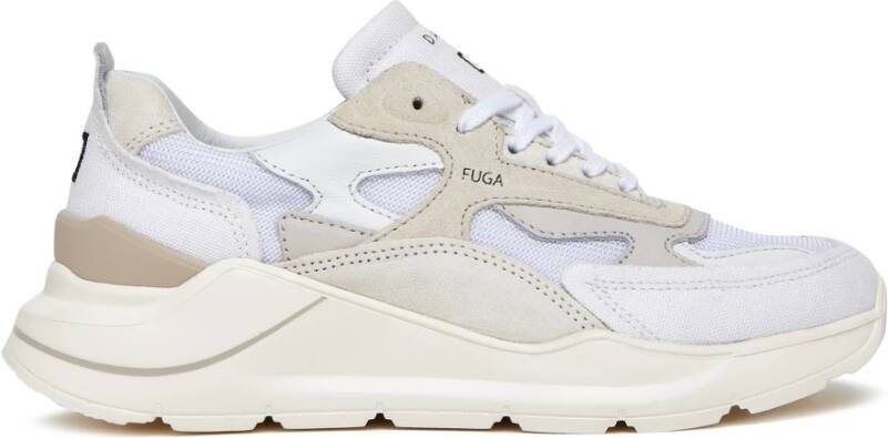 D.a.t.e. Witte Sneakers met Fuga Print White Dames