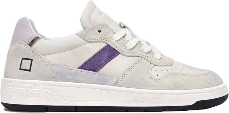 D.a.t.e. Ivoor Platte Schoenen met Suède Details Beige Dames