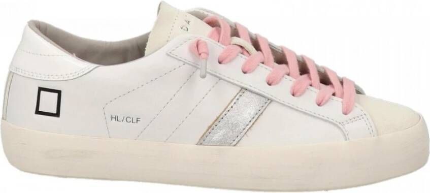 D.a.t.e. Witte Sneakers met Leren Details
