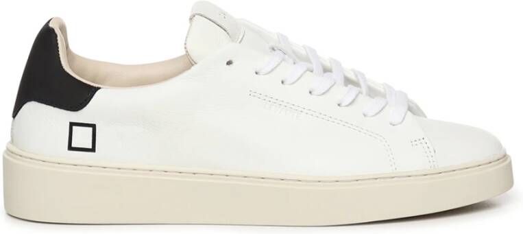 D.a.t.e. Witte Sneakers met Nubuck Hiel