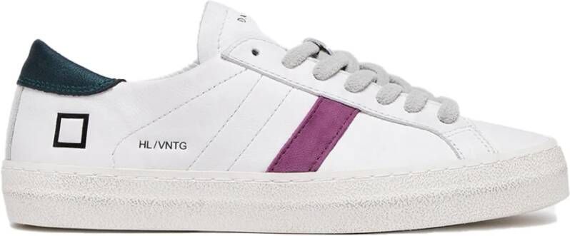 D.a.t.e. Witte Sneakers met Paarse Details White Dames