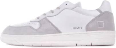 D.a.t.e. Witte Suède Sneakers Geperforeerde Details White Heren