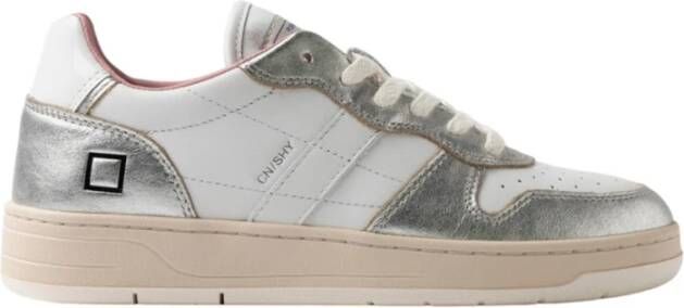 D.a.t.e. Zilver Geperforeerde Leren Sneakers