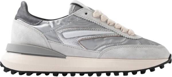 D.a.t.e. Zilveren Gelamineerde Sneakers voor Vrouwen