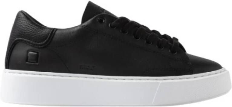 D.a.t.e. Zwarte Sneakers met Glitterinzet