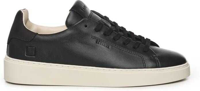 D.a.t.e. Zwarte Sneakers met Nubuck Hiel
