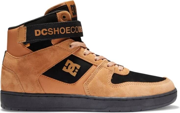 DC Shoes Hoge Top Leren Sneakers Brown Heren