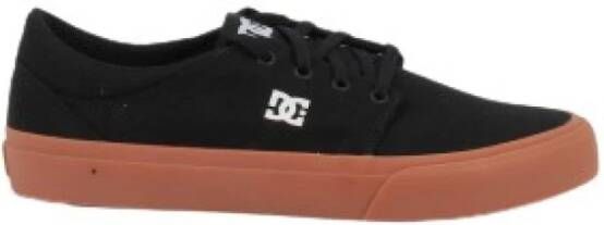 DC Shoes Zwarte Heren Sneakers Platte Veters Black Heren