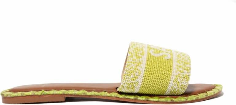 De Siena Flat Sandals Groen Dames