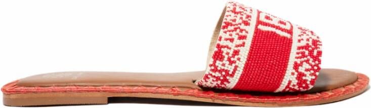 De Siena Rode Ibiza Sandalen Red Dames