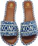De Siena Sandalen MYKONOS BLAU SLIDE in blauw - Thumbnail 4