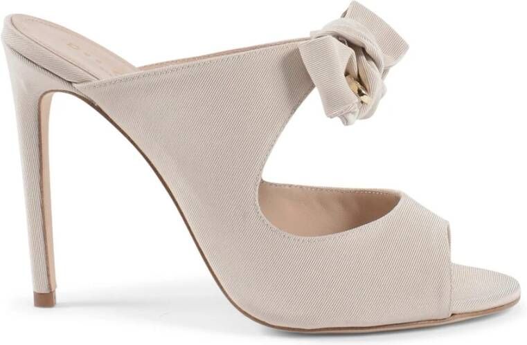 Dee Ocleppo Bow Embellished High Heel Mule Beige Dames