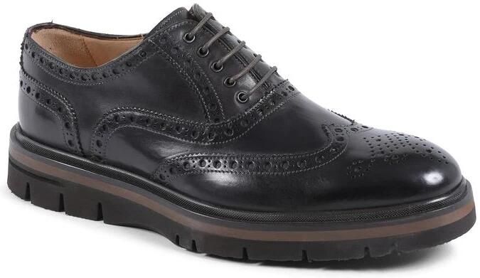 Dee Ocleppo Klassieke Leren Brogue Schoenen in Donkerbruin Brown Heren - Foto 2