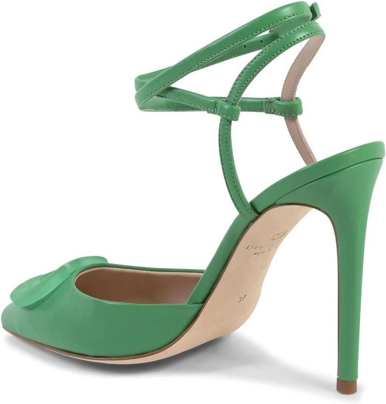 Dee Ocleppo Zwarte Leren Stiletto Pump Green Dames