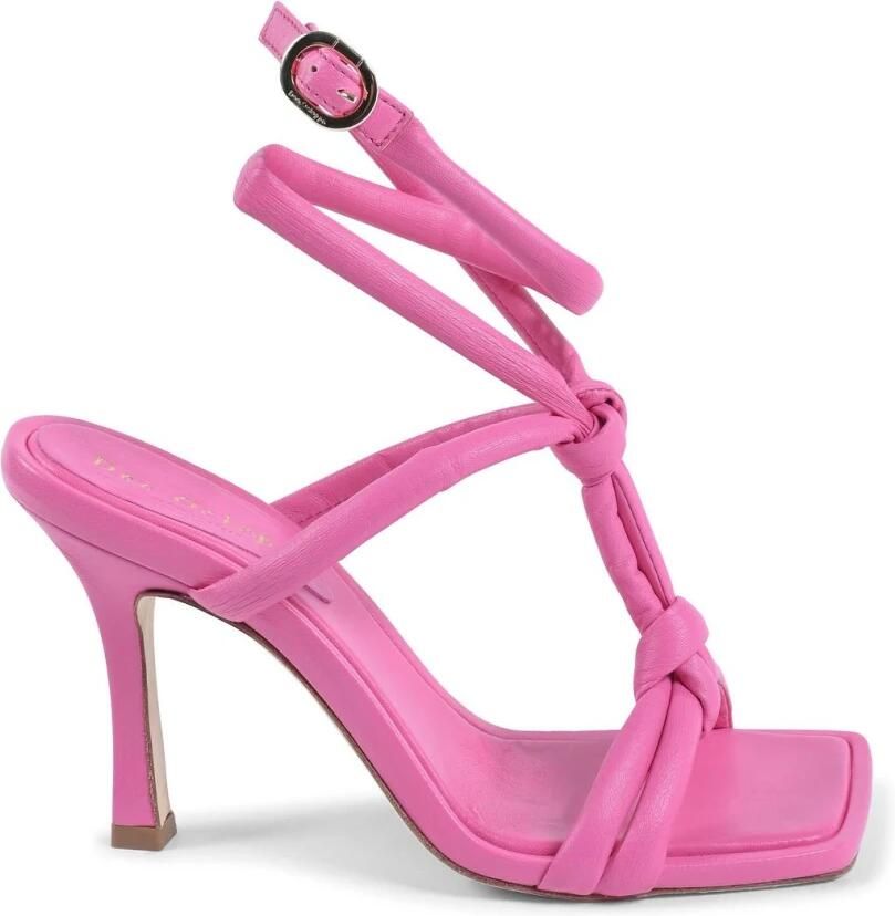 Dee Ocleppo Roze Geknoopte Leren Sandalen - Foto 2