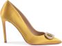 Dee Ocleppo Sneakers Satijnen puntige neus pumps Crystal Buckle hakken - Thumbnail 1