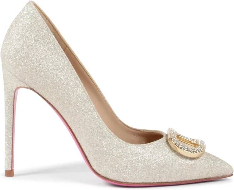 Dee Ocleppo Glitter Logo Pump Beige Dames