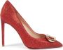 Dee Ocleppo Sandalen Dita Glitter Slingback Pumps Rood - Thumbnail 1