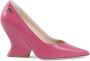 Dee Ocleppo Italiaans Leren Puntige Neus Sleehakken Pink Dames - Thumbnail 1
