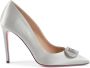Dee Ocleppo Sneakers Kristallen Gesp Pumps Zilver Satijn - Thumbnail 2