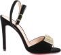 Dee Ocleppo Sandalen Fluwelen hakken Crystal Detail Model - Thumbnail 1