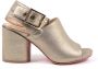Dee Ocleppo Luxe Gouden Leren Hoge Hak Sandalen Yellow Dames - Thumbnail 1