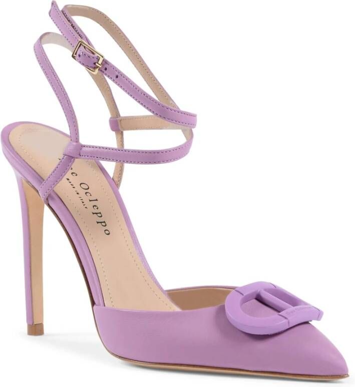Dee Ocleppo Paarse Leren Stiletto Pump Purple Dames