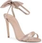 Dee Ocleppo Romantische Satijnen Sandaal met Enkelveters Beige Dames - Thumbnail 1