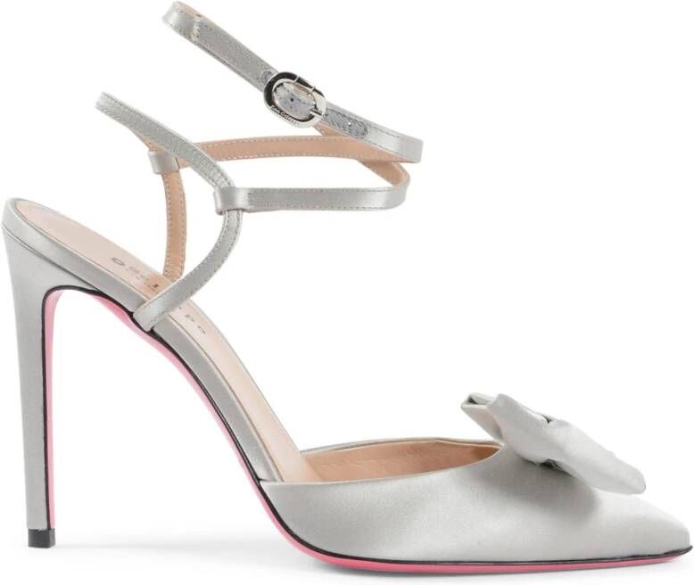 Dee Ocleppo Sandalen Bow Slingback PumpsZilver Satijn