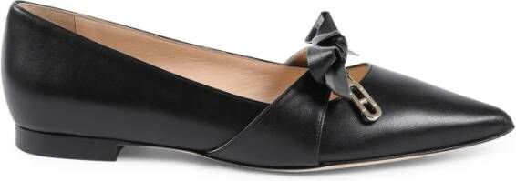 Dee Ocleppo Stijlvolle Boog Platte Schoen Black Dames