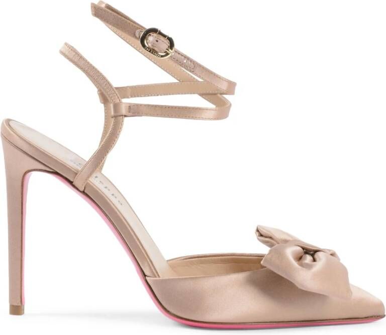 Dee Ocleppo Stijlvolle Satijnen Enkelband Stiletto's Pink Dames