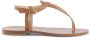 Dee Ocleppo Teenslippers Anfisa Leren String Sandalen Tan - Thumbnail 2