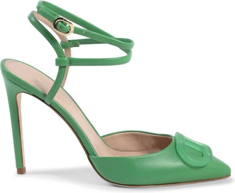 Dee Ocleppo Zwarte Leren Stiletto Pump Green Dames