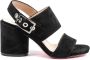 Dee Ocleppo Sandalen zwarte suede gesp sandalen met blokhak - Thumbnail 1