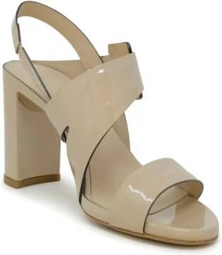 DEL Carlo Beige Lakleren Sandalen Ss24 Beige Dames