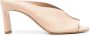 DEL Carlo Beige leren muiltjes Peep Toe Beige Dames - Thumbnail 1