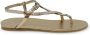 DEL Carlo Bronzen Leren Platte Sandalen Ss24 Brown Dames - Thumbnail 1