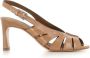 DEL Carlo Bruine Dames Sandalen van Lakleer - Thumbnail 1