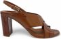 DEL Carlo Bruine leren sandalen - Thumbnail 1