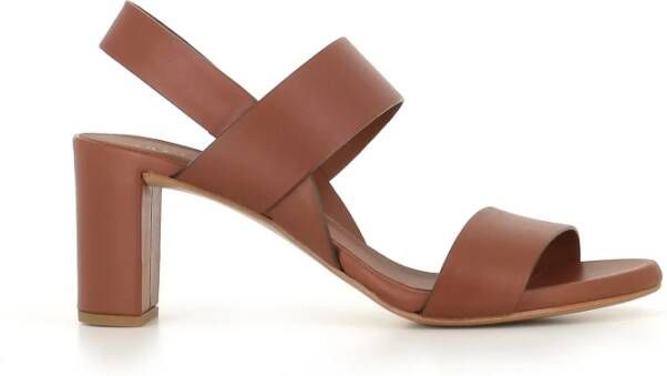 DEL Carlo Bruine Leren Sandalen Brown Dames