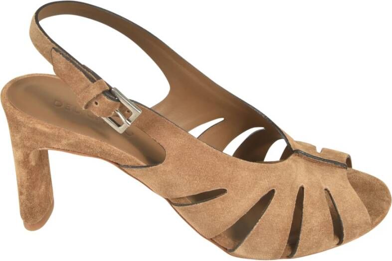 DEL Carlo Bruine Sandalen voor Stijlvolle Look