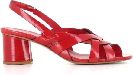 DEL Carlo Flat Sandals Red Dames